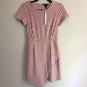 Aqua NWT Faux Suede Dusty Pink Dress